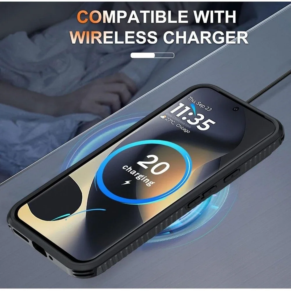 4Count Google Pixel 9 Pro XL Case +Screen Protector Military Camera Cover Black